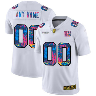 Men's New York Giants ACTIVE PLAYER Custom 2020 White Crucial Catch Limited Stitched NFL Jersey - Click Image to Close